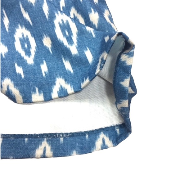 Dolce Vita Ikat Print Strapless Lace up Back Mini Dress in Mid Indigo Blue - Picture 7 of 8